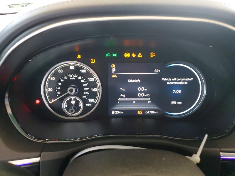 2022 Genesis VIN KMUMADTB3NU051072 COPART salvage auction — FRONT END, Tx - Salvage Vehicle Title, sold $7,700 on 2026-07-31 (photo 9)