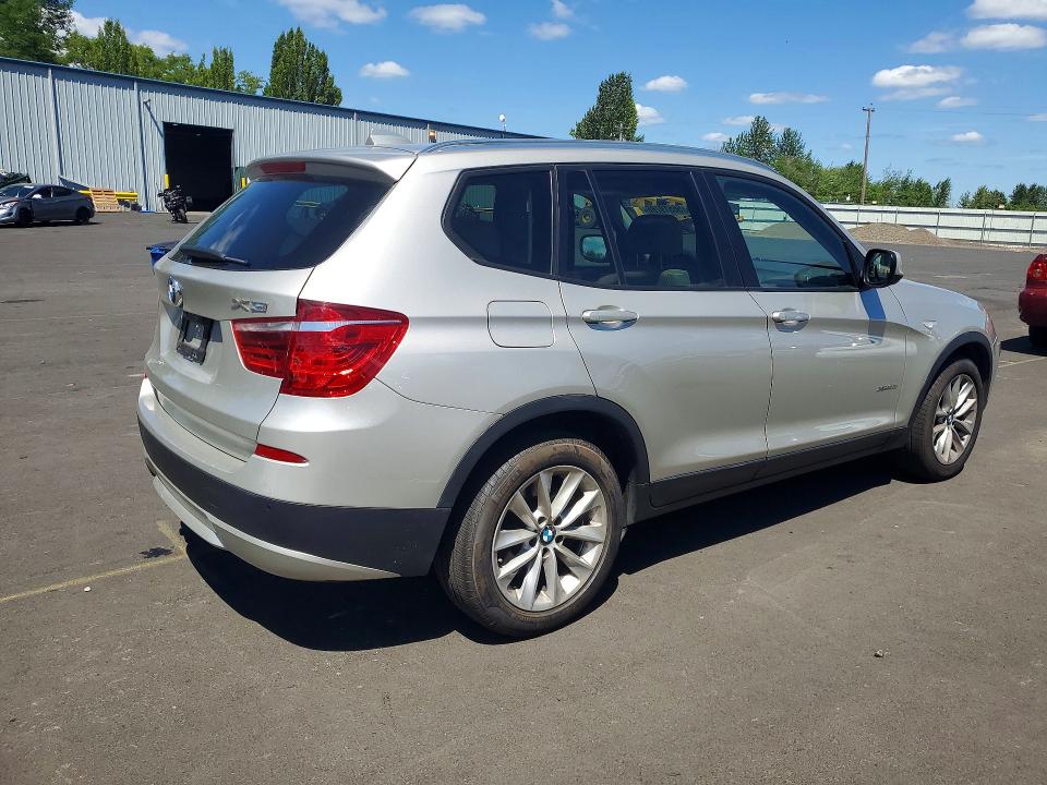 2014 BMW X3 VIN 5UXWX9C52E0D38378 COPART salvage auction — MECHANICAL, Wa - Non Public Clean Title, sold $1,450 on 2026-07-08 (photo 3)