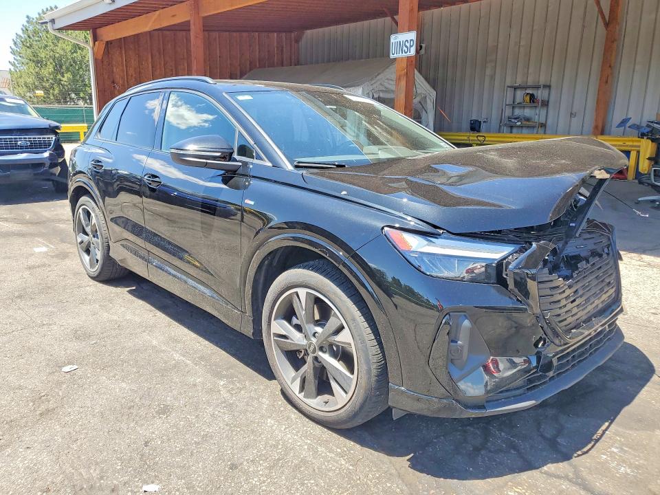 2025 Audi Q4 e-tron VIN WA1KUBFZ6SP066135 COPART salvage auction — FRONT END, Co - Public - Salvage Title, sold $11,400 on 2026-09-08 (photo 4)