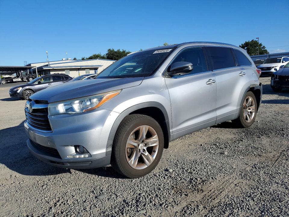 2015 Toyota Highlander VIN 5TDDKRFH0FS124675 COPART salvage auction — REAR END, Ca - Salvage Certificate, sold $6,900 on 2026-07-09 (photo 1)