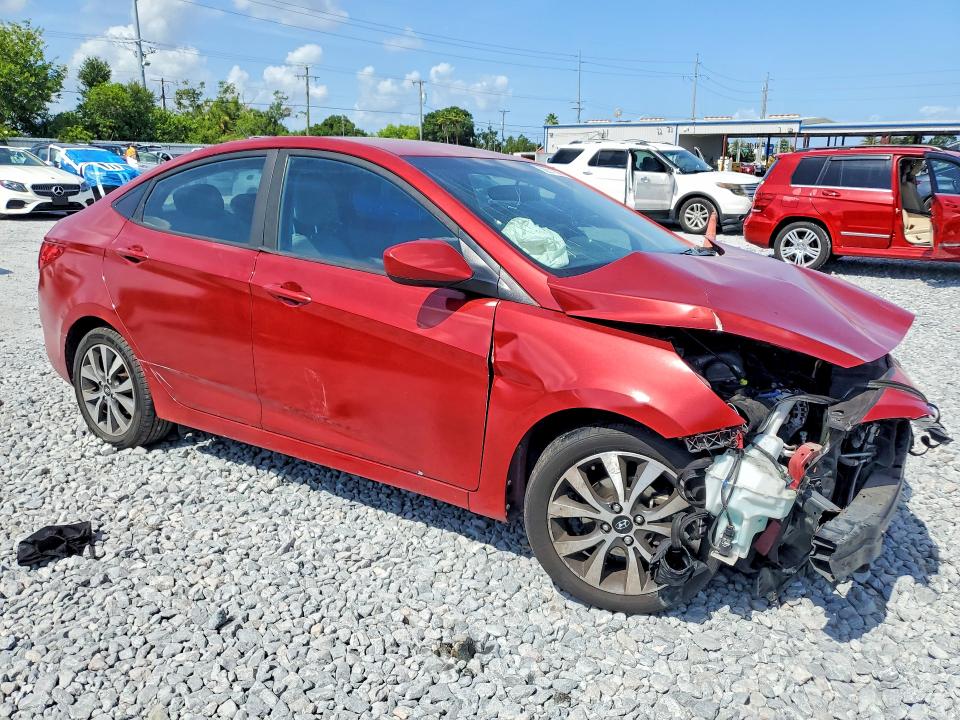 2017 Hyundai Accent VIN KMHCT4AE5HU378031 COPART salvage auction — FRONT END, Fl - Cert Of Title Slvg Rebuildable, sold $550 on 2026-07-10 (photo 4)