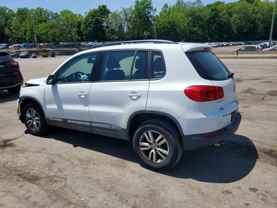 2016 Volkswagen Tiguan VIN WVGAV7AX6GW570176 COPART salvage auction — FRONT END, Ny - Mv-907A Salvage Certificate, sold $950 on 2026-07-07 (photo 2)