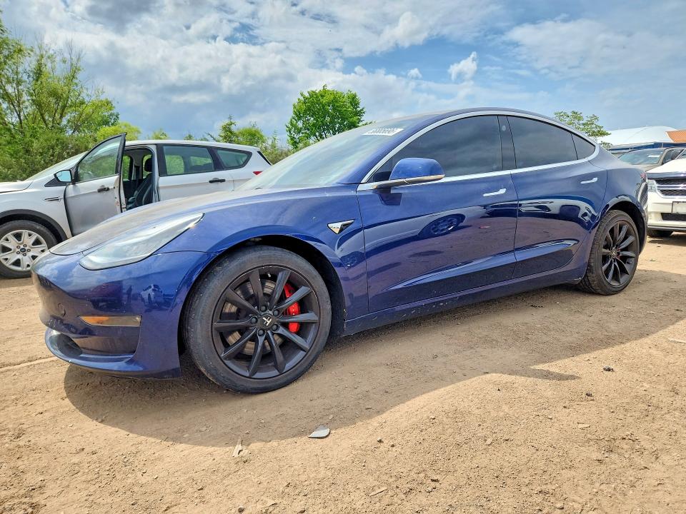 2018 Tesla Model 3 VIN 5YJ3E1EB8JF074199 COPART salvage auction — HAIL, Oh - Cert Of Title-Salvage, sold $7,100 on 2026-07-02 (photo 1)
