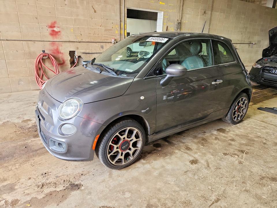 2015 Fiat 500 VIN 3C3CFFBR6FT582003 COPART salvage auction — MECHANICAL, Mn - Certificate Of Title, sold $525 on 2026-08-11 (photo 1)