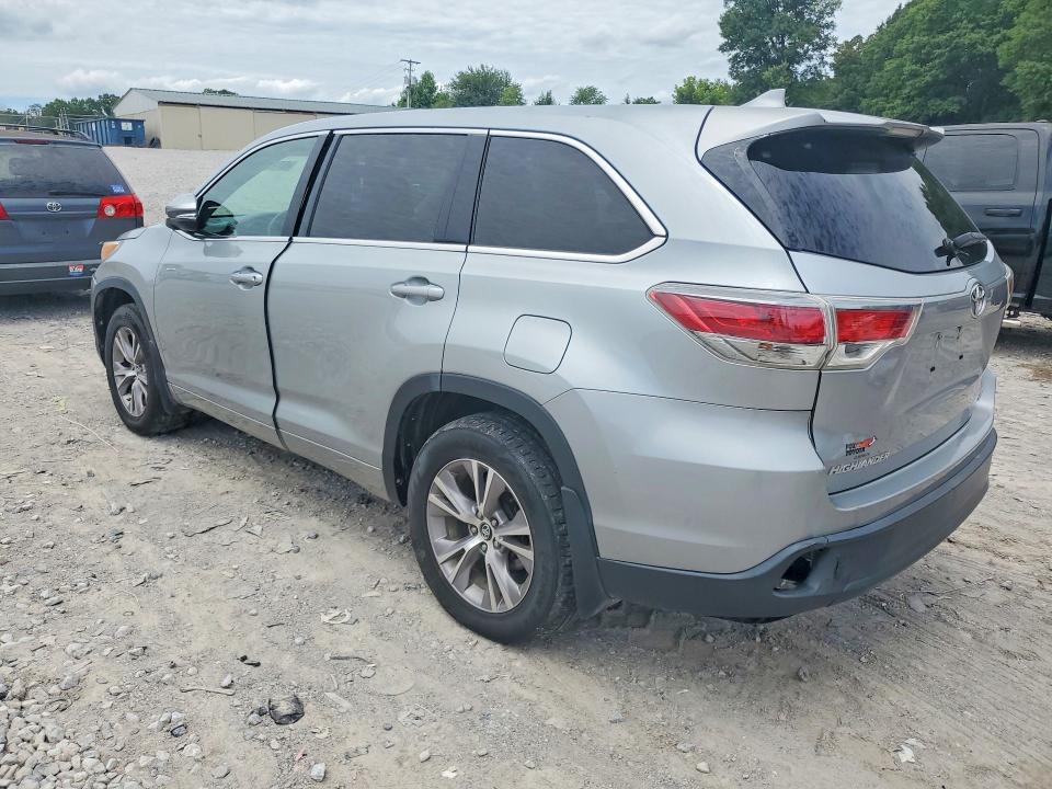 2016 Toyota Highlander VIN 5TDBKRFHXGS307722 COPART salvage auction — MINOR DENT/SCRATCHES, Tn - Certificate Of Title (P), sold $7,700 on 2026-07-09 (photo 2)