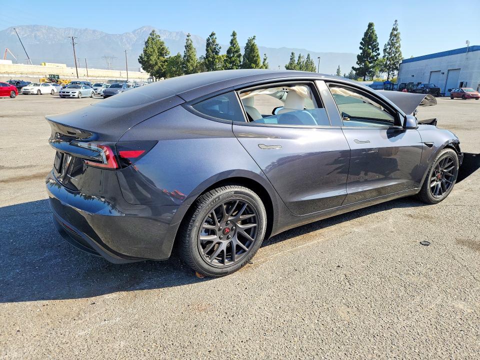 2024 Tesla Model 3 VIN 5YJ3E1EB5RF832382 COPART salvage auction — FRONT END, CA - SALVAGE CERTIFICATE, sold $6,300 on 2026-07-21 (photo 3)