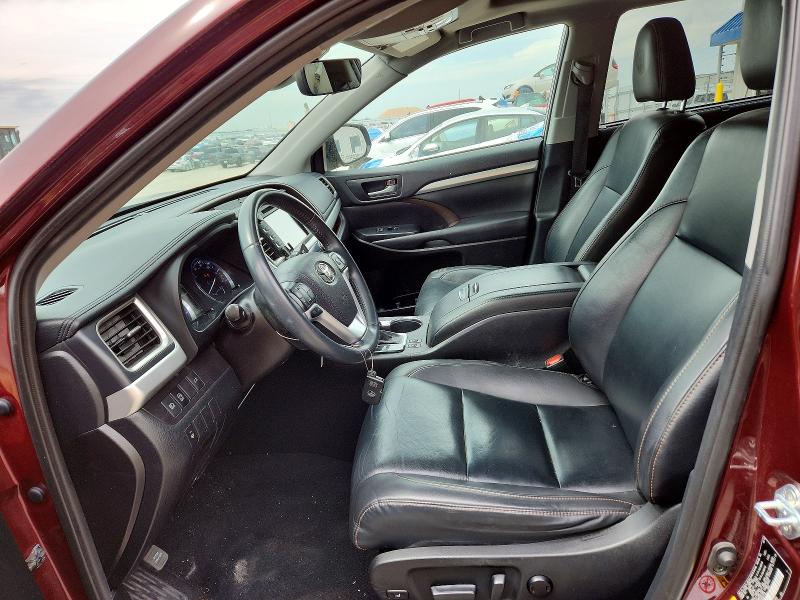 2019 Toyota Highlander VIN 5TDJZRFHXKS927115 COPART salvage auction — FRONT END, Ne - Cert Of Title-Salvage, sold $7,400 on 2026-07-14 (photo 7)