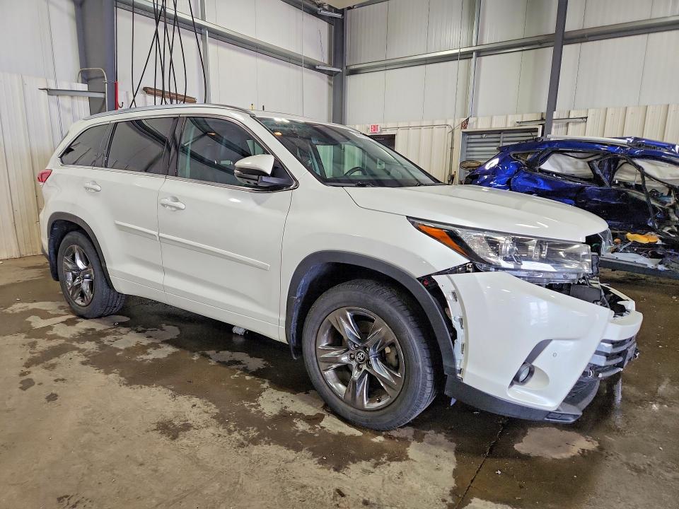 2018 Toyota Highlander VIN 5TDDZRFH6JS814080 COPART salvage auction — FRONT END, Mn - Cert Of Title-Salvage, sold $9,900 on 2026-07-28 (photo 4)