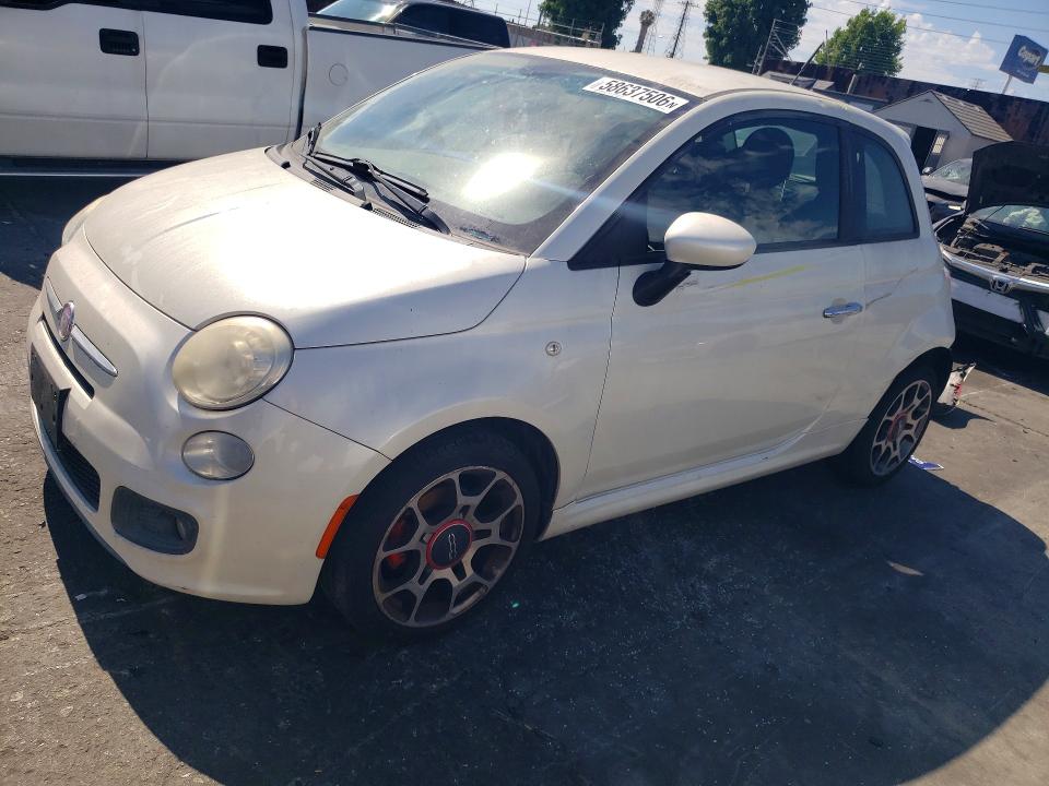 2012 Fiat 500 VIN 3C3CFFBR5CT212253 COPART salvage auction — REAR END, Ca - Salvage Certificate, sold $500 on 2026-08-14 (photo 1)