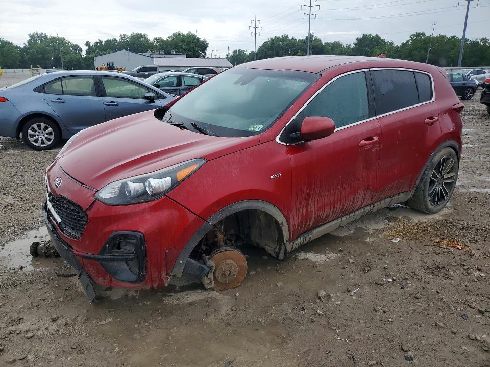2021 Kia Sportage VIN KNDPMCAC2M7921954 COPART salvage auction — FRONT END, Wv - Certificate Of Title, sold $2,550 on 2026-07-31 (photo 1)