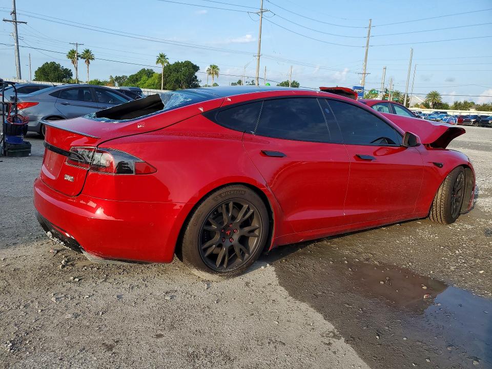 2021 Tesla Model s VIN 5YJSA1E60MF434693 COPART salvage auction — FRONT END, Fl - Cert Of Title Slvg Rebuildable, sold $13,100 on 2026-08-28 (photo 3)