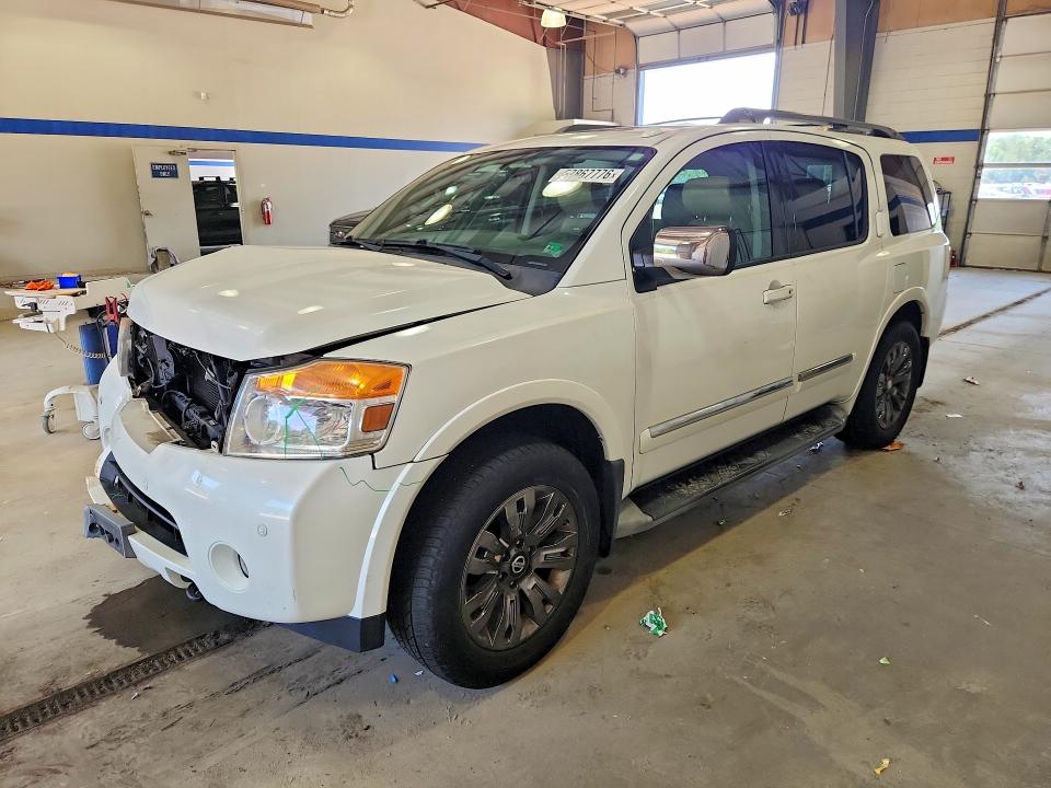 2015 Nissan Armada VIN 5N1BA0NEXFN613499 COPART salvage auction — FRONT END, Va - Cert Of Title - Salvage, sold $1,200 on 2026-07-02 (photo 1)