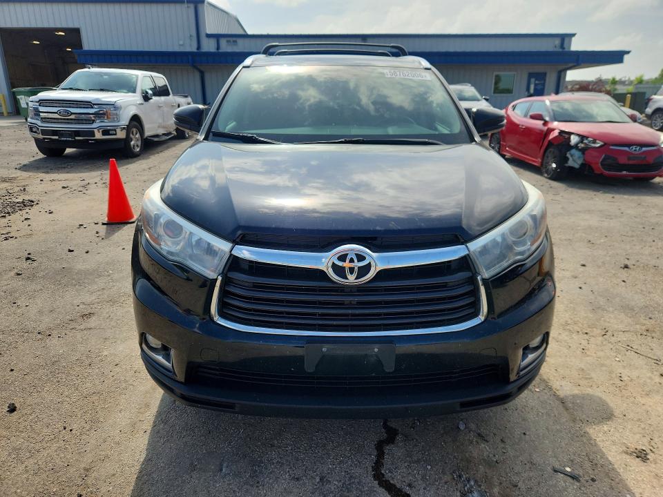 2016 Toyota Highlander VIN 5TDDKRFH7GS241882 COPART salvage auction — HAIL, Wi - Certificate Of Title, sold $9,700 on 2026-07-14 (photo 5)