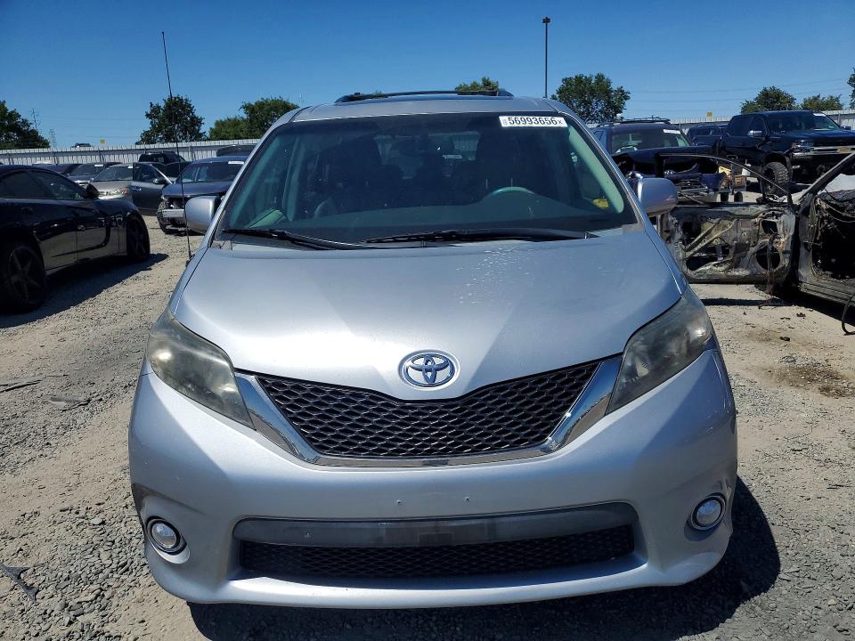 2014 Toyota VIN 5TDXK3DC9ES470675 COPART salvage auction — REAR END, Ca - Salvage Certificate, sold $500 on 2026-07-28 (photo 5)