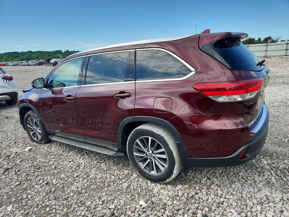 2019 Toyota Highlander VIN 5TDJZRFHXKS723530 COPART salvage auction — FRONT END, Il - Salvage Certificate, sold $7,800 on 2026-07-29 (photo 2)