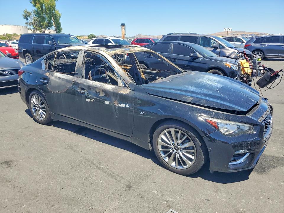 2019 Infiniti Q50 VIN JN1EV7AP4KM516145 COPART salvage auction — BURN, CA - SALVAGE CERTIFICATE, sold $1,050 on 2026-07-20 (photo 4)