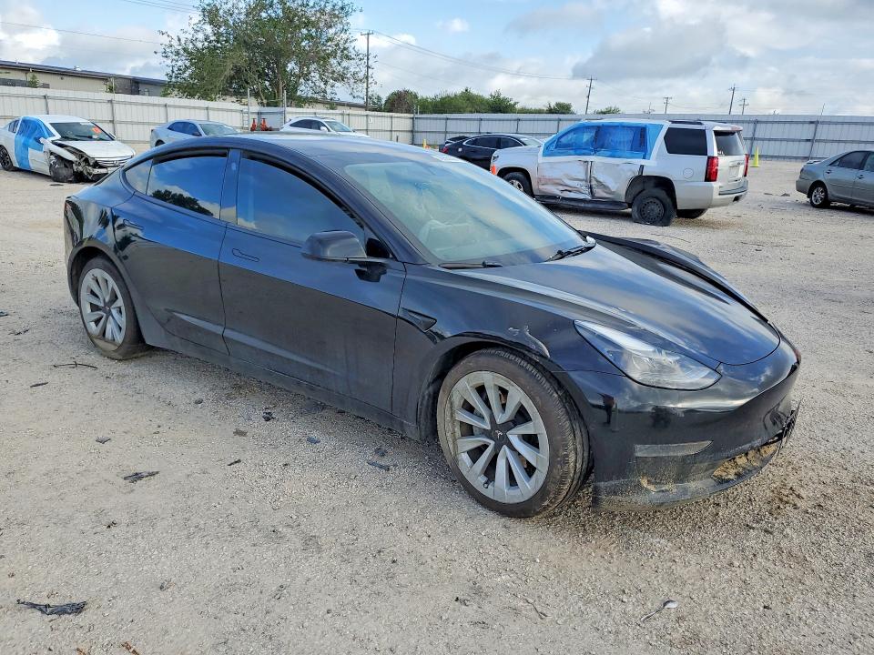 2021 Tesla Model 3 VIN 5YJ3E1EA7MF064467 COPART salvage auction — FRONT END, TX - SALVAGE VEHICLE TITLE (P), sold $4,000 on 2026-07-16 (photo 4)