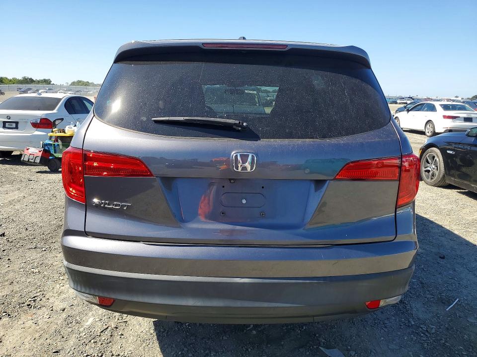 2017 Honda Pilot VIN 5FNYF5H38HB021687 COPART salvage auction — FRONT END, Ca - Salvage Certificate, sold $4,000 on 2026-07-09 (photo 6)
