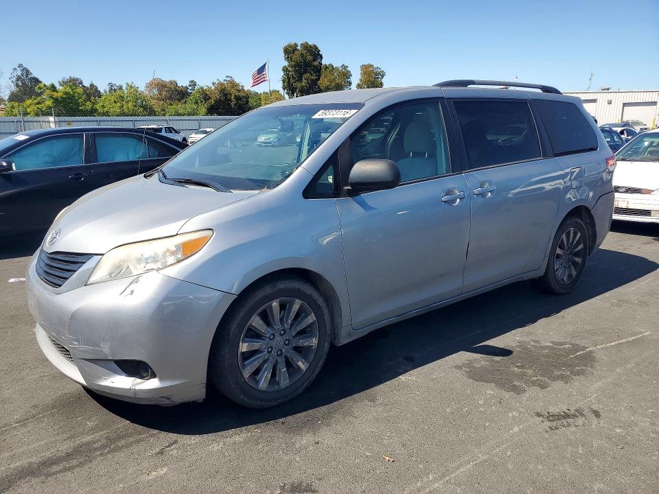 2014 Toyota Sienna VIN 5TDJK3DCXES077807 COPART salvage auction — ALL OVER, Ca - Dis/Dlr/Exp Only Clean Title, sold $950 on 2026-07-13 (photo 1)