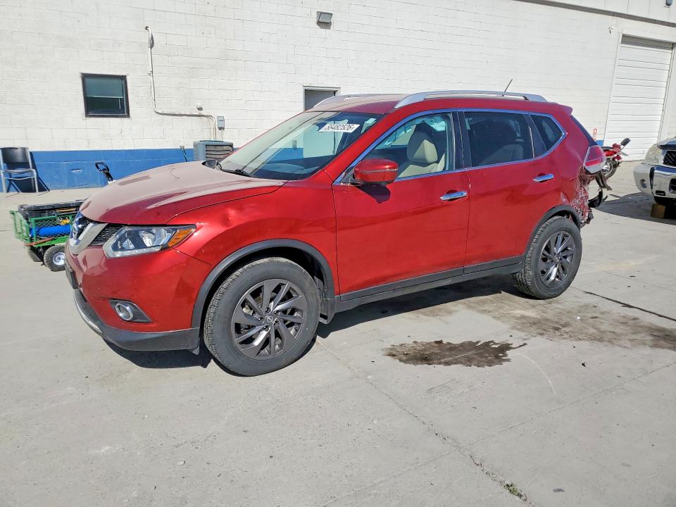 2016 Nissan Rogue VIN KNMAT2MV7GP709054 COPART salvage auction — REAR END, Ut - Salvage Certificate, sold $1,800 on 2026-07-13 (photo 1)