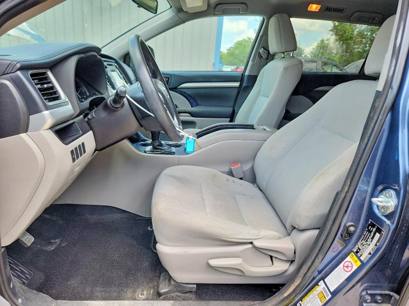 2016 Toyota Highlander VIN 5TDBKRFH2GS337829 COPART salvage auction — MINOR DENT/SCRATCHES, Fl - Cert Of Title Slvg Rebuildable, sold $6,700 on 2026-07-10 (photo 7)