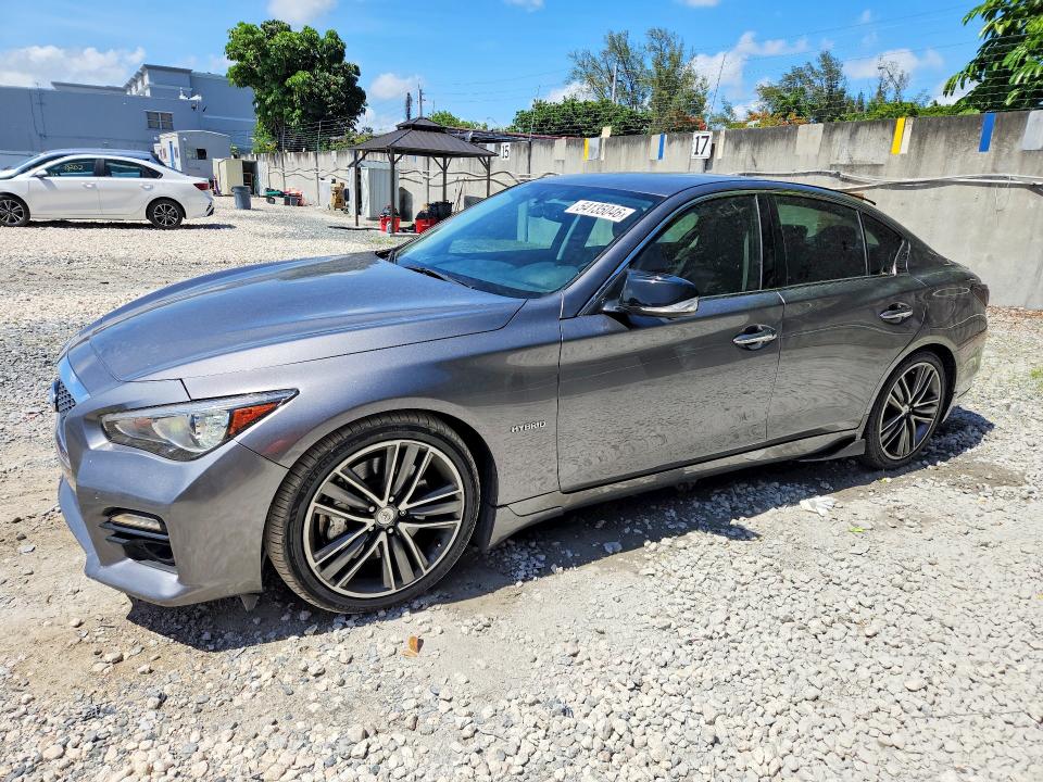 2014 Infiniti VIN JN1AV7AP3EM690484 COPART salvage auction — WATER/FLOOD, Fl - Cert Of Title-Slvg Rebld Flood, sold $700 on 2026-07-10 (photo 1)