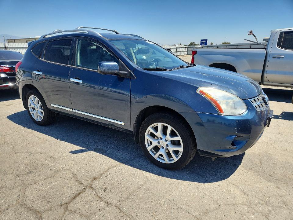 2013 Nissan Rogue VIN JN8AS5MV3DW126300 COPART salvage auction — REAR END, Ca - Salvage Certificate, sold $225 on 2026-07-10 (photo 4)