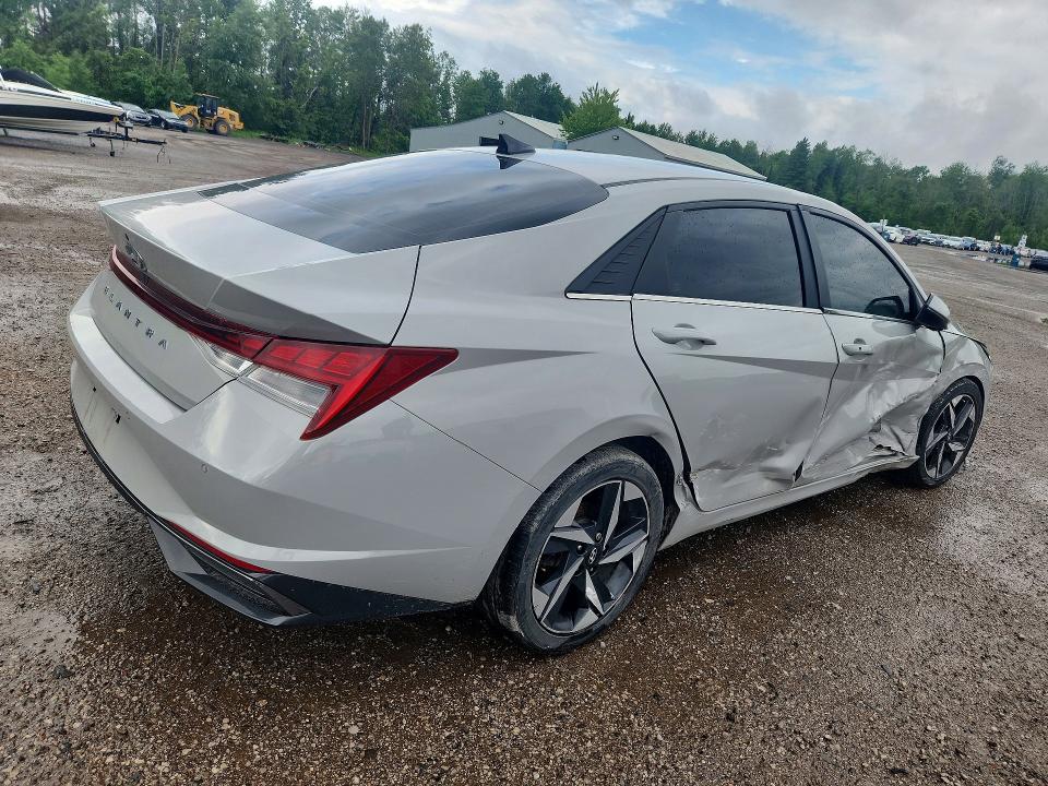 2021 Hyundai Elantra VIN KMHLN4AGXMU172547 COPART salvage auction — SIDE, On - Permit Salvage, sold $5,200 on 2026-07-16 (photo 3)