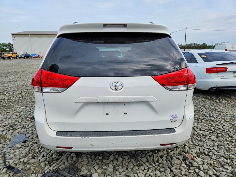 2011 Toyota Sienna VIN 5TDKK3DC2BS170952 COPART salvage auction — FRONT END, Nj - Cert Of Title-Salvage, sold $1,850 on 2026-07-08 (photo 6)