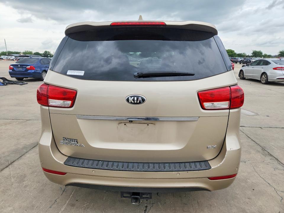 2015 Kia SEDONA VIN KNDMC5C15F6029462 COPART salvage auction — WATER/FLOOD, Tx - Salvage Title-Flood Damage, sold $1,350 on 2026-07-02 (photo 6)