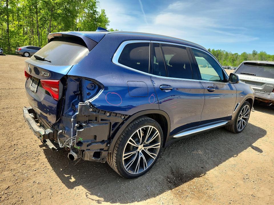 2018 BMW VIN 5UXTR9C52JLC78222 COPART salvage auction — REAR END, On - Permit No Brand - Unfit, sold $12,100 on 2026-07-09 (photo 3)