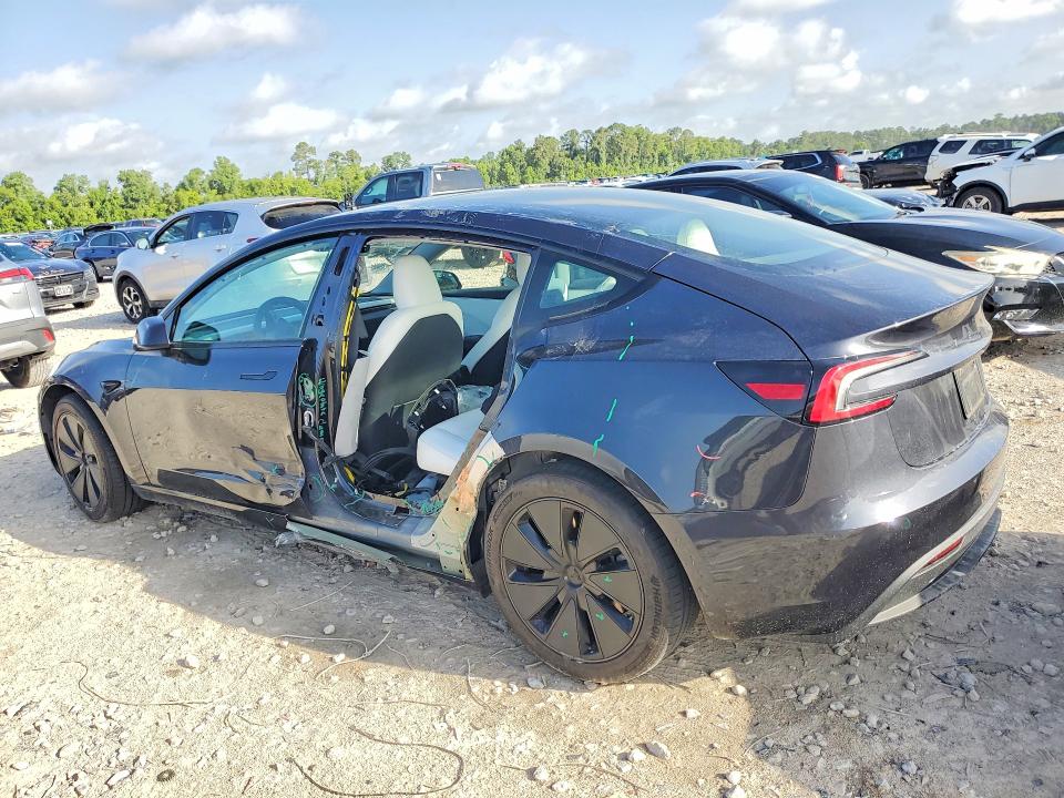 2024 Tesla Model 3 VIN 5YJ3E1EB9RF806576 COPART salvage auction — SIDE, TX - SALVAGE VEHICLE TITLE, sold $12,900 on 2026-07-17 (photo 2)
