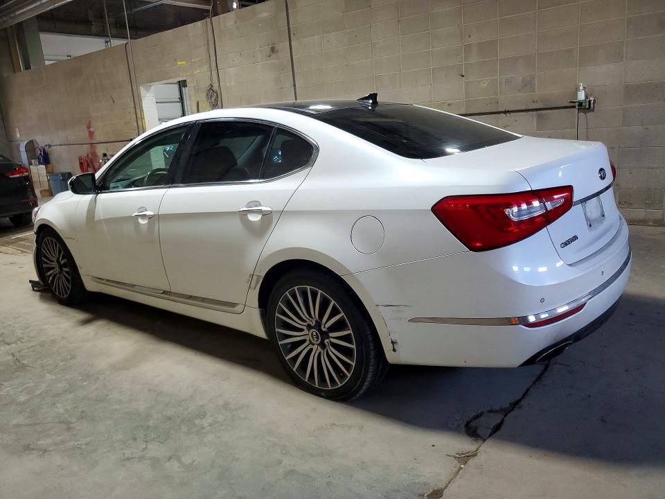 2014 Kia Cadenza VIN KNALN4D74E5129363 COPART salvage auction — UNDERCARRIAGE, Wv - Certificate Of Title, sold $1,000 on 2026-07-28 (photo 2)