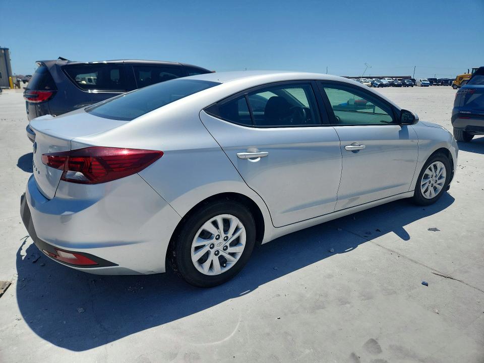 2019 Hyundai Elantra VIN 5NPD74LF5KH462340 COPART salvage auction — REAR END, Tx - Salvage Vehicle Title, sold $2,200 on 2026-07-28 (photo 3)
