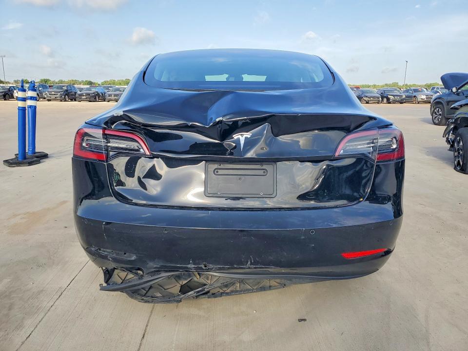 2022 Tesla Model 3 VIN 5YJ3E1EA4NF185202 COPART salvage auction — REAR END, TX - CERTIFICATE OF TITLE, sold $7,200 on 2026-07-08 (photo 6)