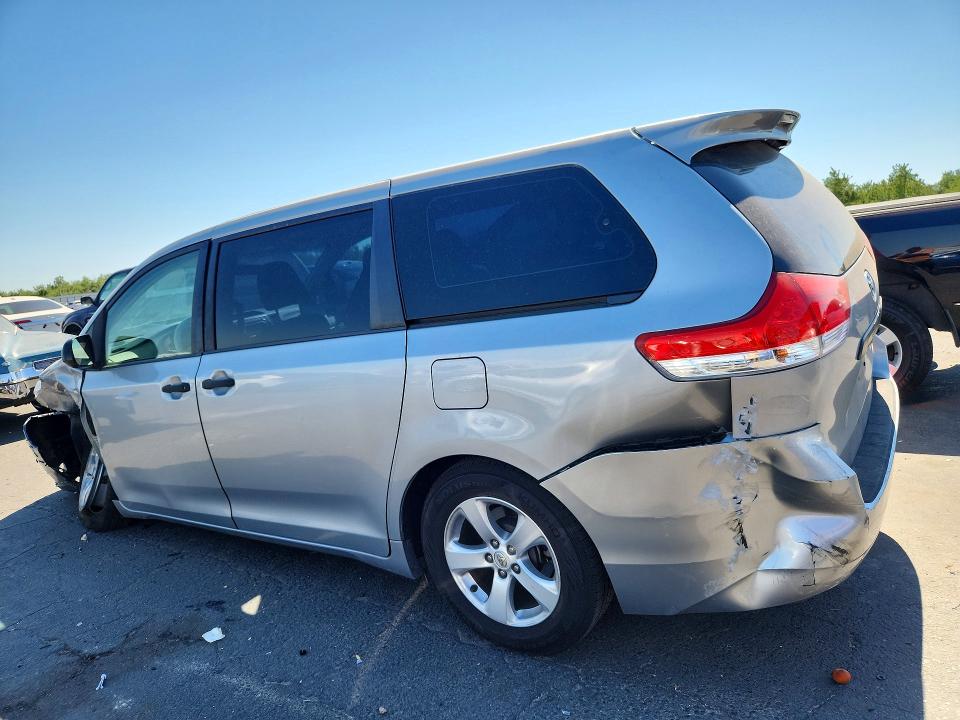 2014 Toyota Sienna VIN 5TDZK3DCXES516555 COPART salvage auction — FRONT END, Ca - Salvage Certificate, sold $70 on 2026-07-27 (photo 2)