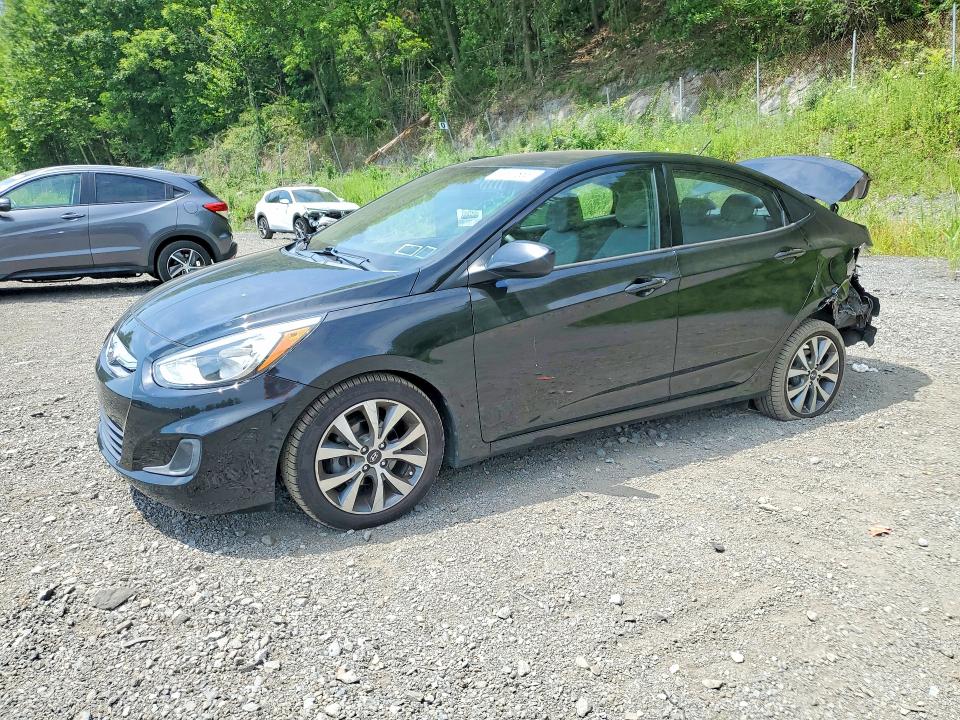 2017 Hyundai Accent VIN KMHCT4AE8HU372255 COPART salvage auction — REAR END, Ny - Mv-907A Salvage Certificate, sold $1,700 on 2026-07-14 (photo 1)