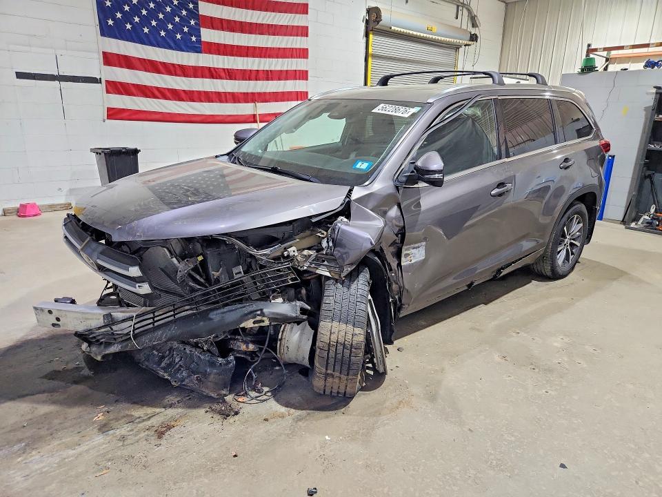 2018 Toyota Highlander VIN 5TDJZRFH8JS562206 COPART salvage auction — FRONT END, Nh - Cert Of Title-Salvage, sold $5,300 on 2026-07-24 (photo 1)