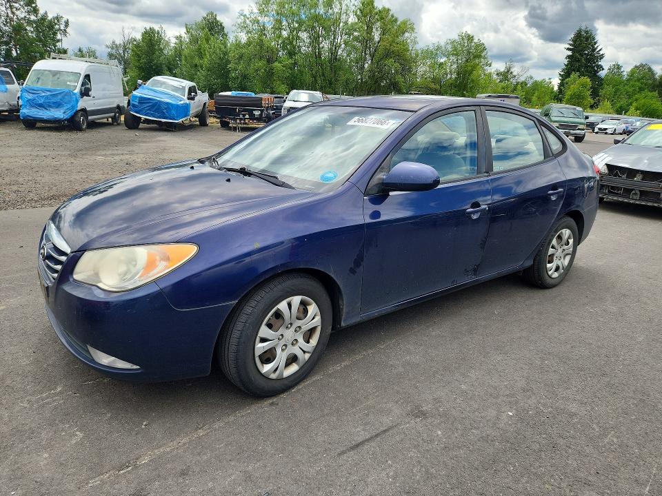 2010 Hyundai Elantra VIN KMHDU4AD1AU987762 COPART salvage auction — FRONT END, Or - Salvage Title Certificate, sold $575 on 2026-07-13 (photo 1)