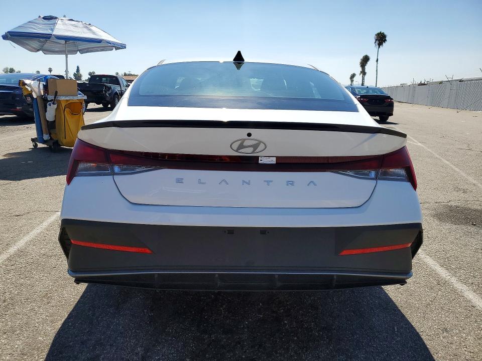 2025 Hyundai Elantra VIN KMHLM4DG1SU065916 COPART salvage auction — DAMAGE HISTORY, Ca - Dis/Dlr/Exp Only Clean Title, sold $11,600 on 2026-07-29 (photo 6)