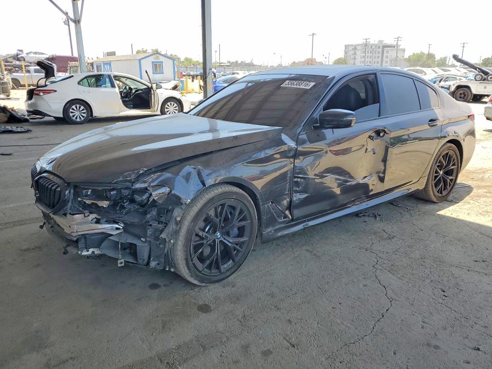 2023 BMW 5er VIN WBA53BJ0XPWY06181 COPART salvage auction — FRONT END, Ca - Salvage Certificate, sold $17,700 on 2026-07-16 (photo 1)