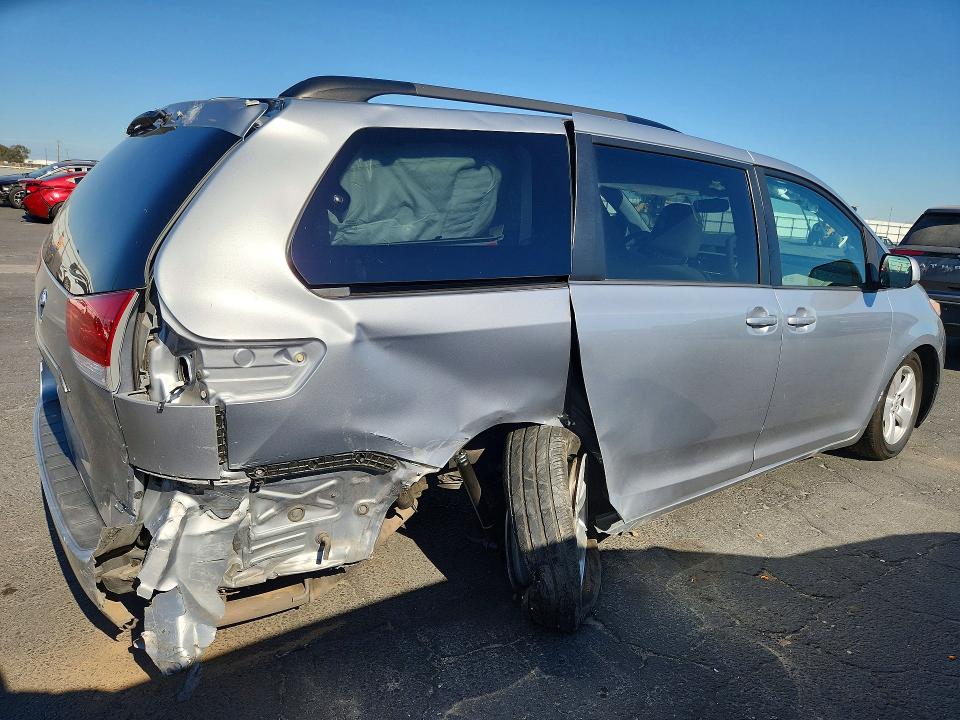 2014 Toyota Sienna VIN 5TDKK3DC3ES495971 COPART salvage auction — REAR END, Ca - Salvage Certificate, sold $2,100 on 2026-07-13 (photo 3)