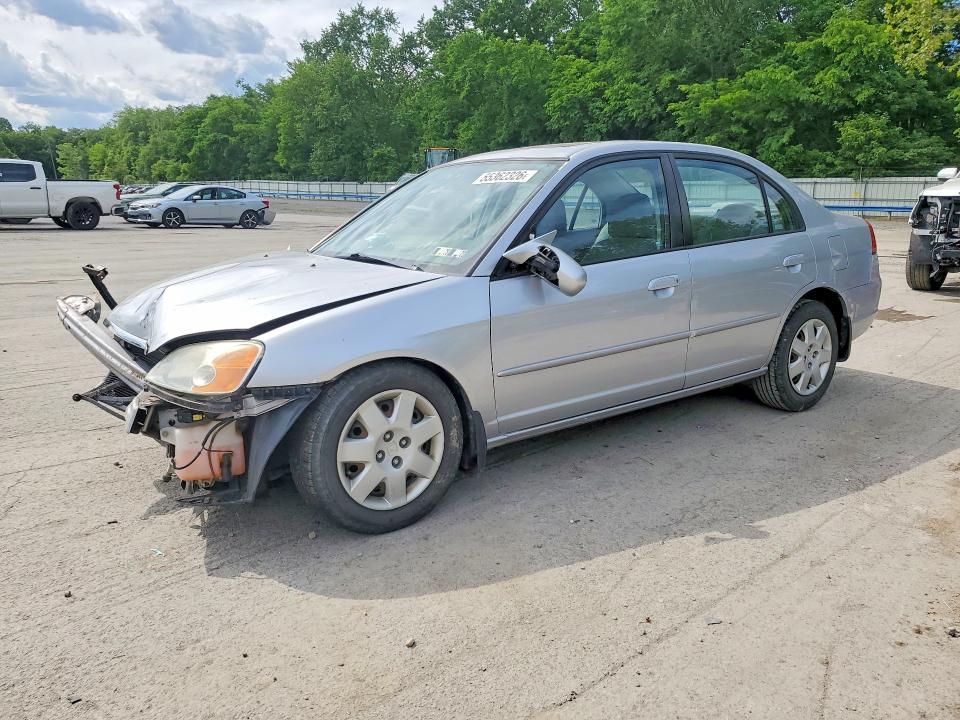 2002 Honda Civic VIN 2HGES26732H604528 COPART salvage auction — FRONT END, PA - CERT OF SALV-R=RECONSTRUCTED, sold $425 on 2026-07-02 (photo 1)