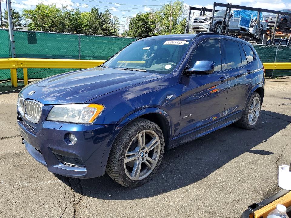 2014 BMW X3 VIN 5UXWX7C55E0E81054 COPART salvage auction — FRONT END, Co - Public - Salvage Title, sold $325 on 2026-07-21 (photo 1)