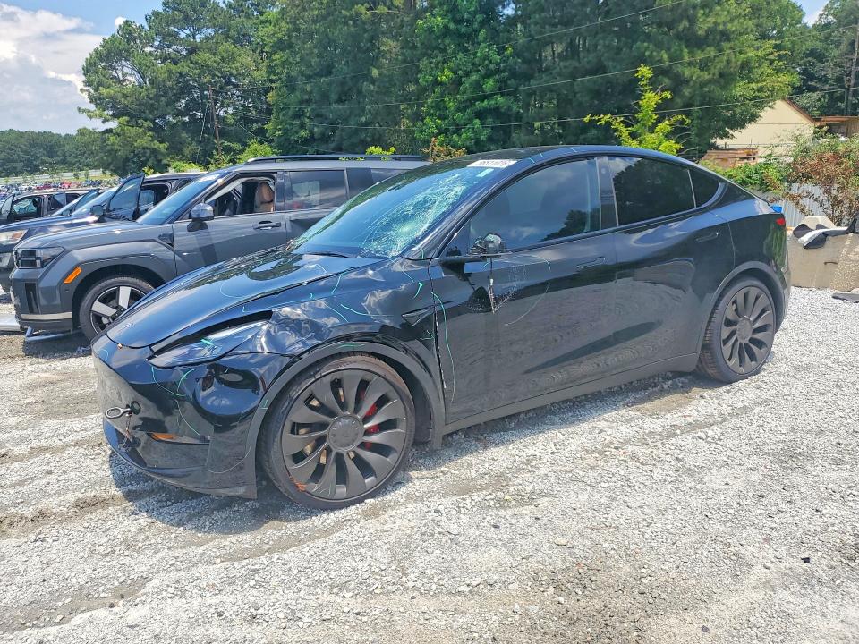 2023 Tesla Model y VIN 7SAYGDEF2PF764305 COPART salvage auction — FRONT END, Ga - Cert Of Title-Salvage, sold $700 on 2026-07-27 (photo 1)