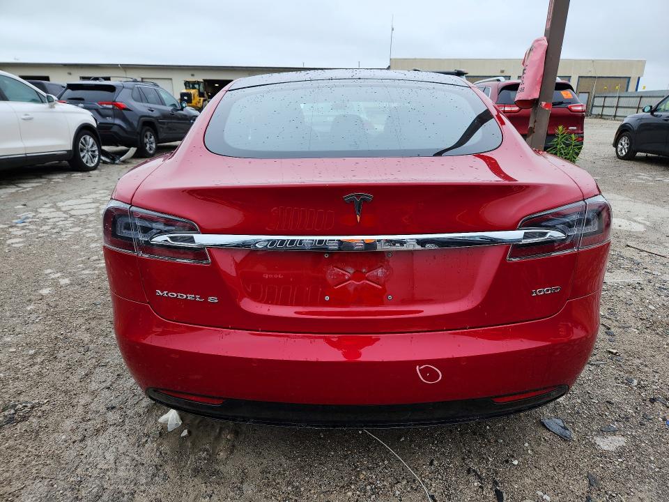 2017 Tesla VIN 5YJSA1E21HF205796 COPART salvage auction — SIDE, IN - CERT OF TITLE-SALVAGE TITLE, sold $8,000 on 2026-07-24 (photo 6)