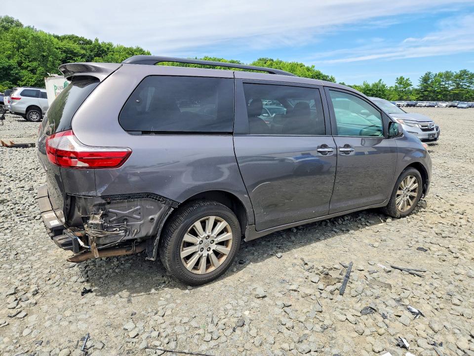 2015 Toyota Sienna VIN 5TDDK3DC1FS112278 COPART salvage auction — REAR END, Nj - Cert Of Title-Salvage, sold $1,700 on 2026-07-29 (photo 3)