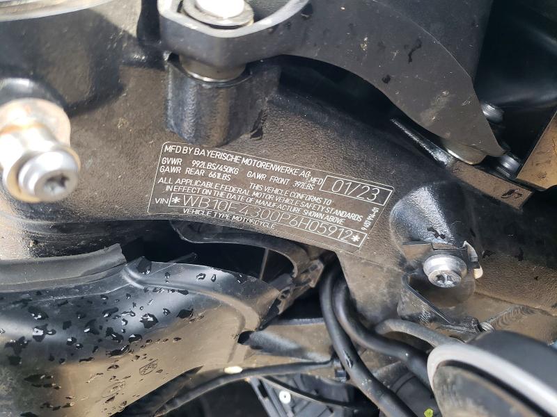2023 BMW VIN WB10E4300P6H05912 COPART salvage auction — FRONT END, Va - Cert Of Title - Salvage, sold $1,600 on 2026-07-23 (photo 8)