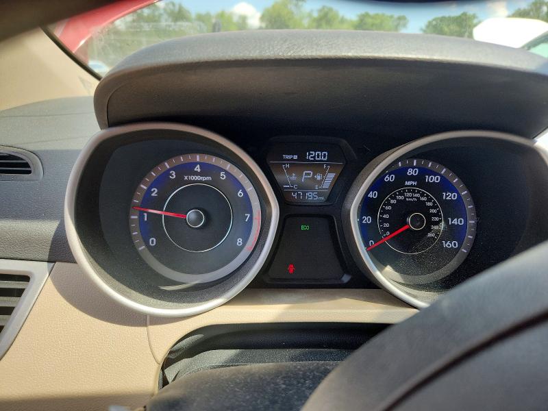 2016 Hyundai Elantra VIN KMHDH4AE2GU489687 COPART salvage auction — FRONT END, Md - Cert Of Salvage > 75% Damage, sold $2,200 on 2026-07-31 (photo 9)