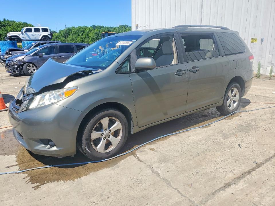 2011 Toyota Sienna VIN 5TDKK3DC6BS076606 COPART salvage auction — FRONT END, NJ - CERT OF TITLE-SALVAGE, sold $1,100 on 2026-07-27 (photo 1)